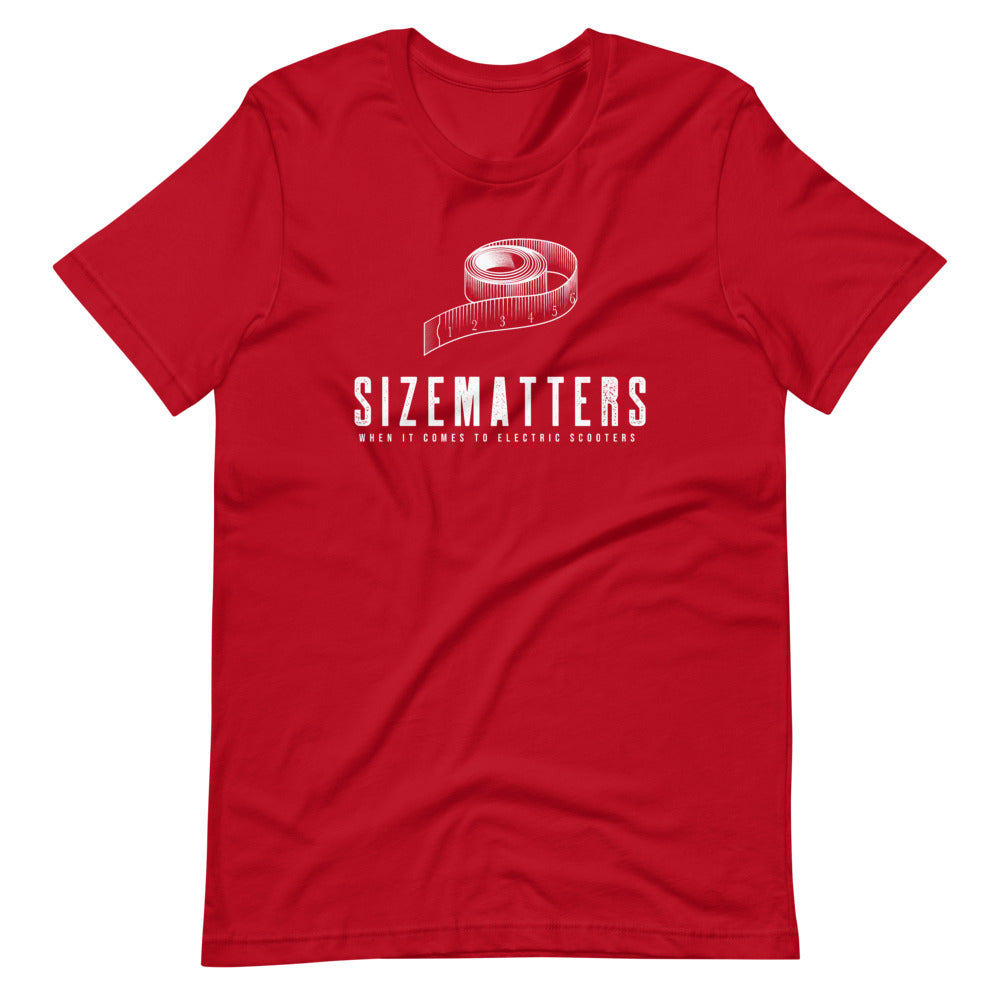 Size Matters When it Comes to Scooters Men/Unisex T-Shirt